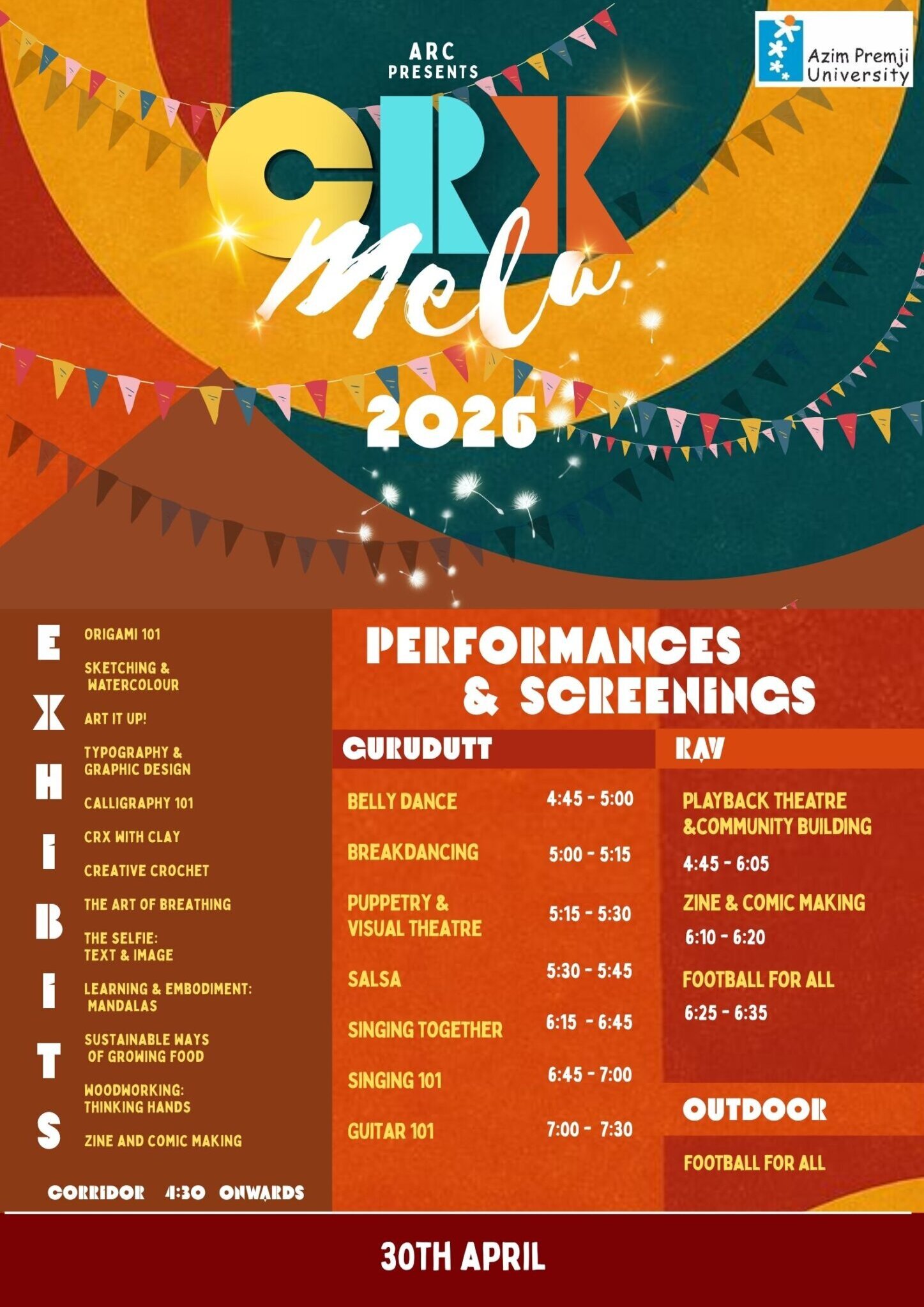 CRX MELA 26 Schedule