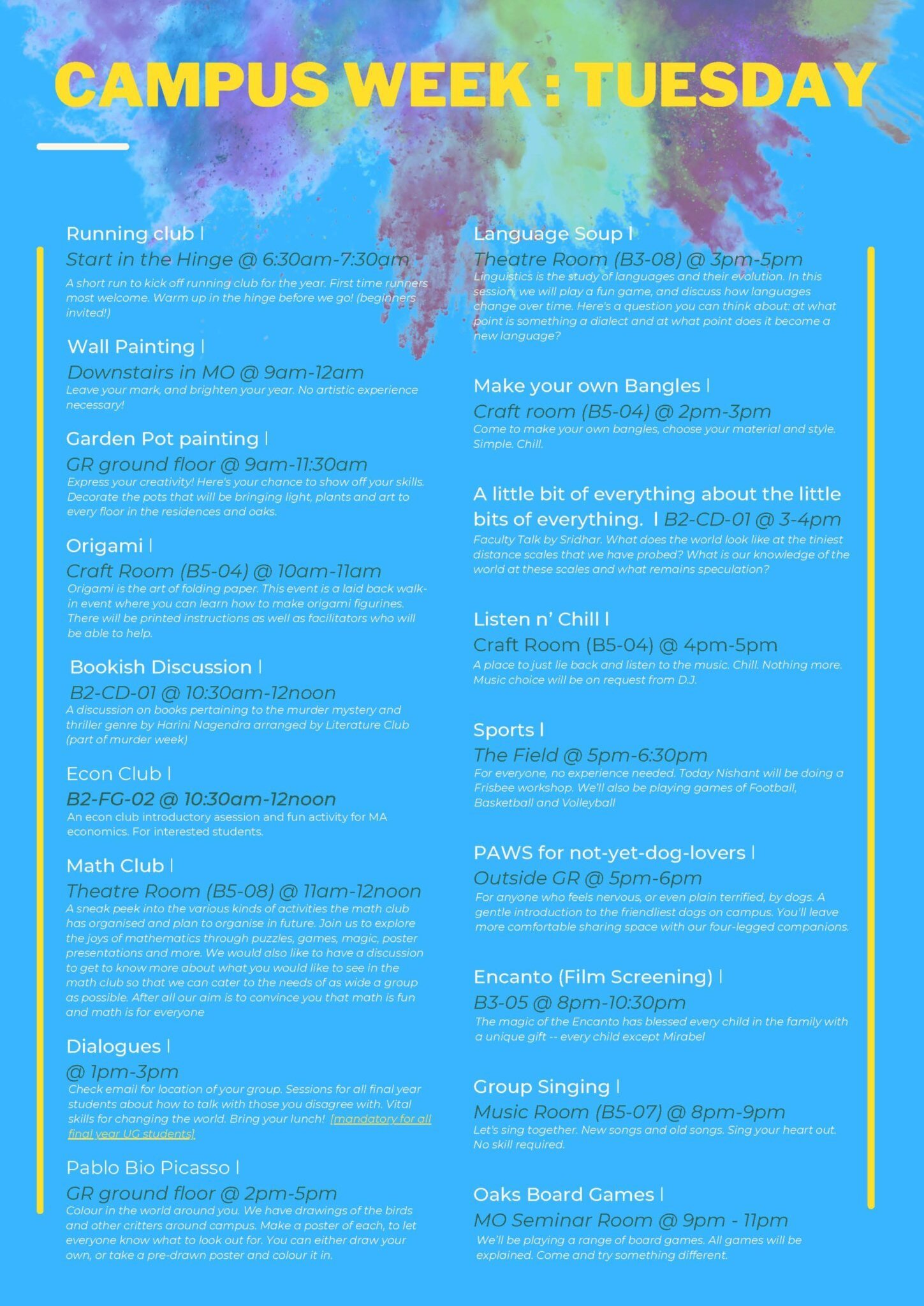 Campus Week Posters Page 2