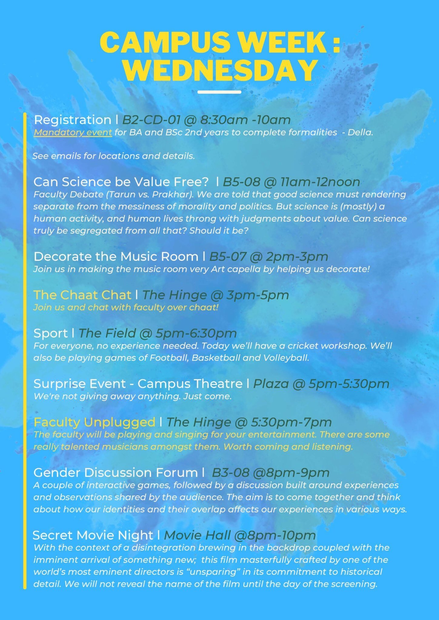 Campus Week Posters Page 3