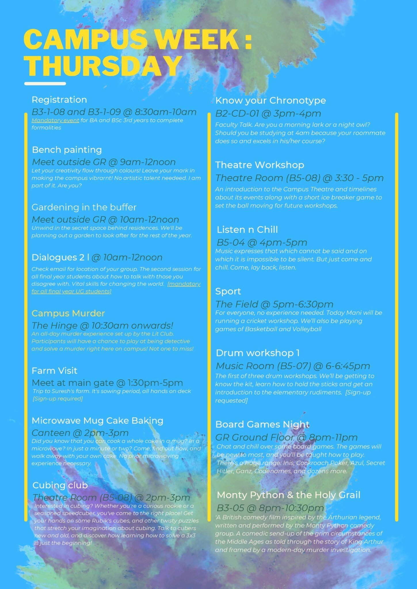 Campus Week Posters Page 4