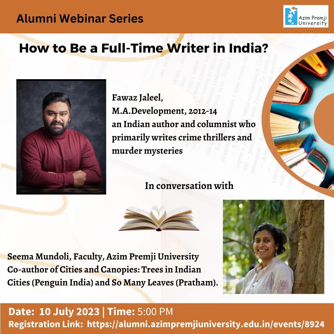 Alumni webinar series how to be a full time writer in India