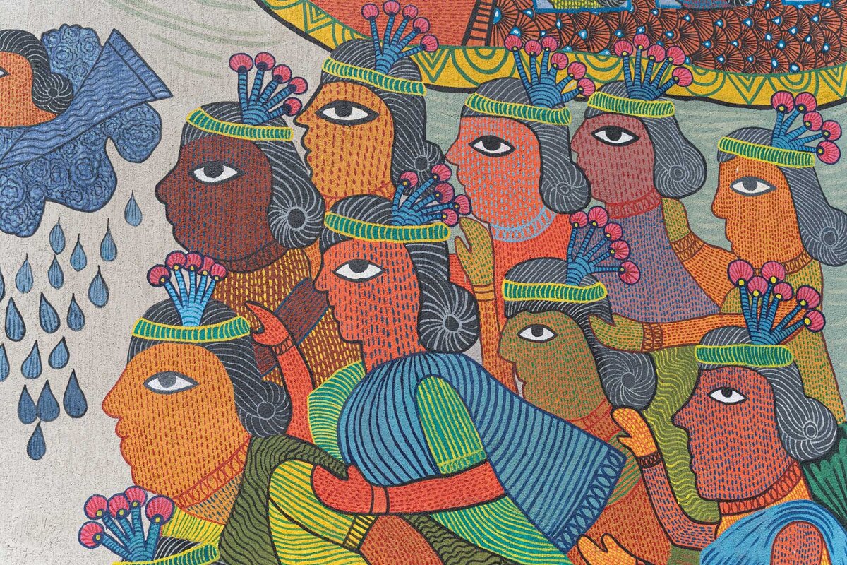 Bangalore  Campus Ashoka Wall Painting