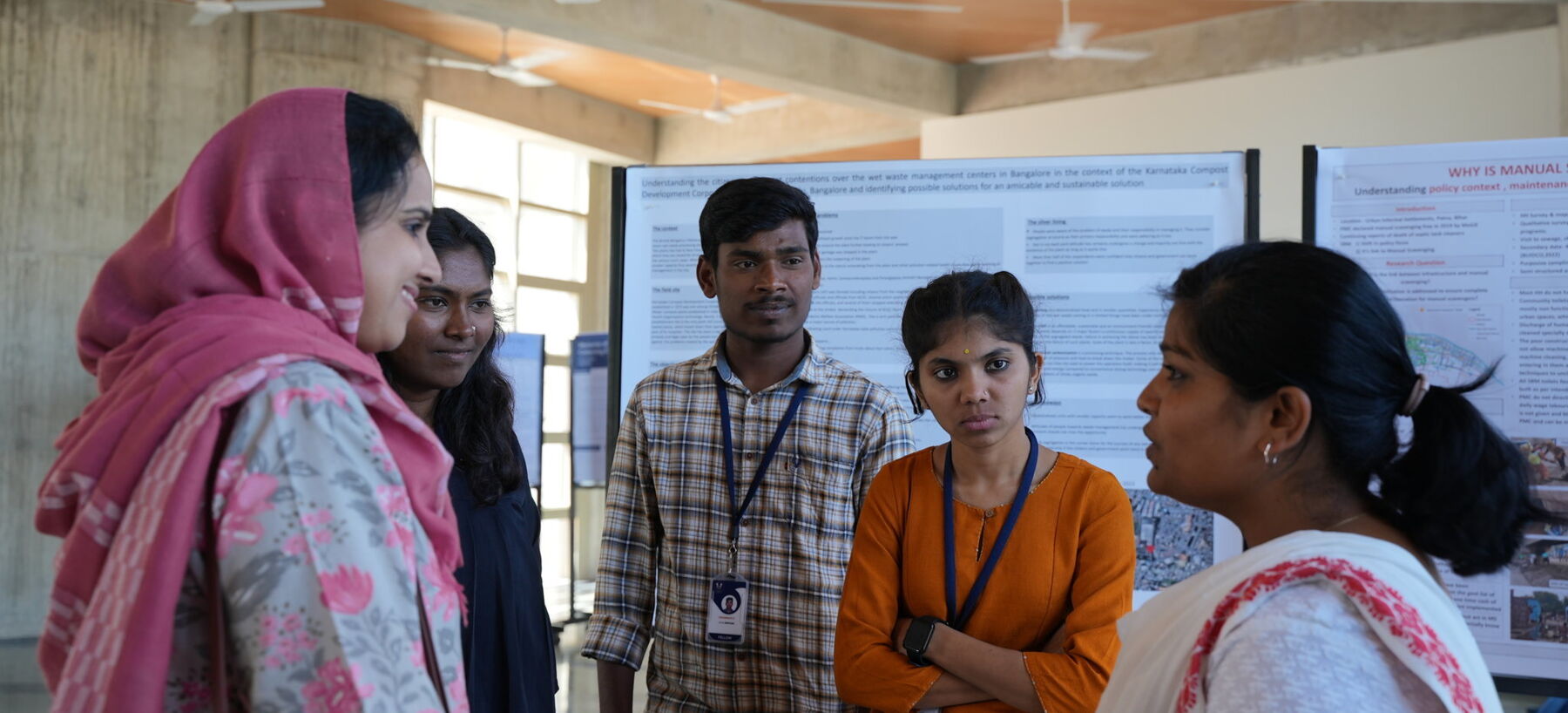 Students discussion in poster presentation