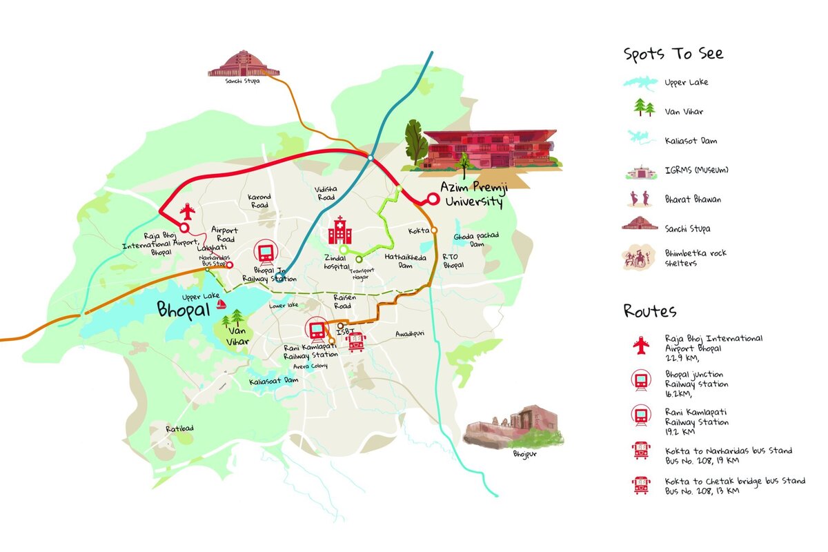 Bhopal campus location Map JPG