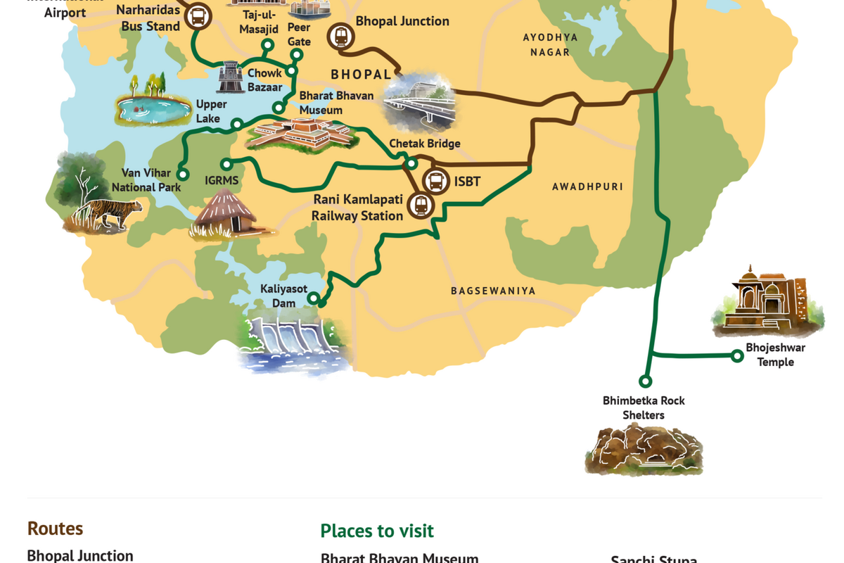 Bhopal Map Vertical