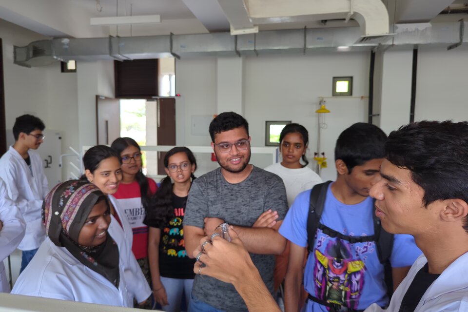 class in laboratory