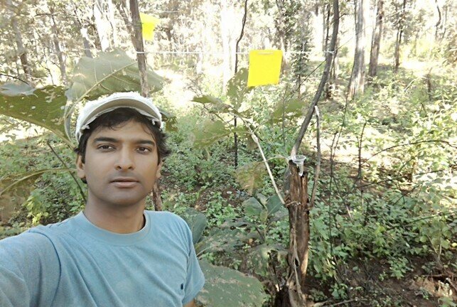 Alok during field work in a remote forest