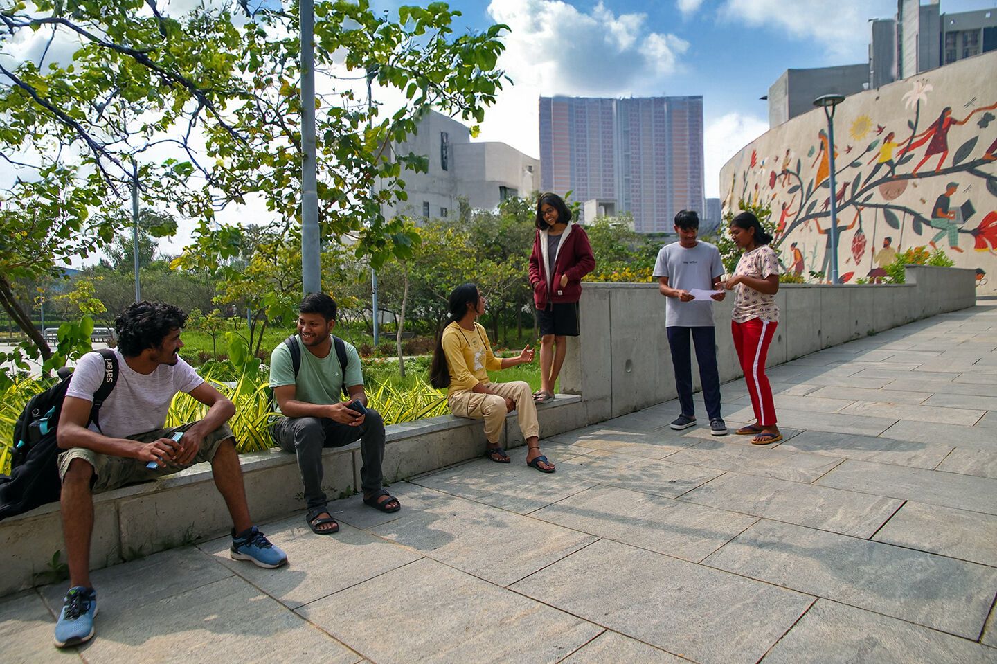 Students on campus