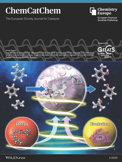 Chem Cat Chem 2025 Yokoyama Front Cover Bacterial Acyl Homoserine Lactones Triggered Non Native Substrate