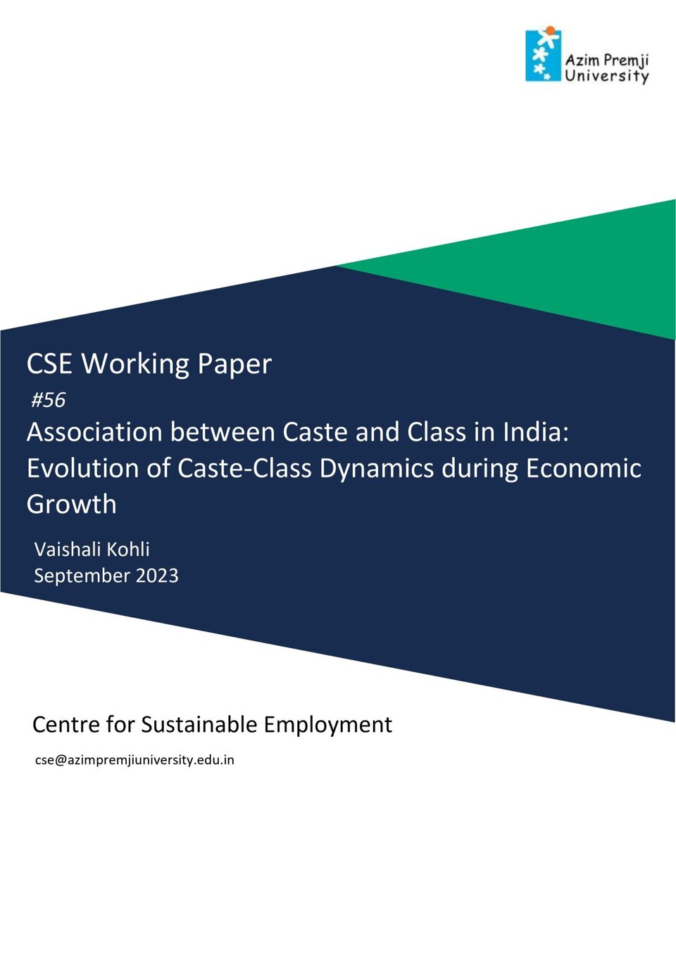 Association between Caste and Class in India- Evolution of Caste-Class ...
