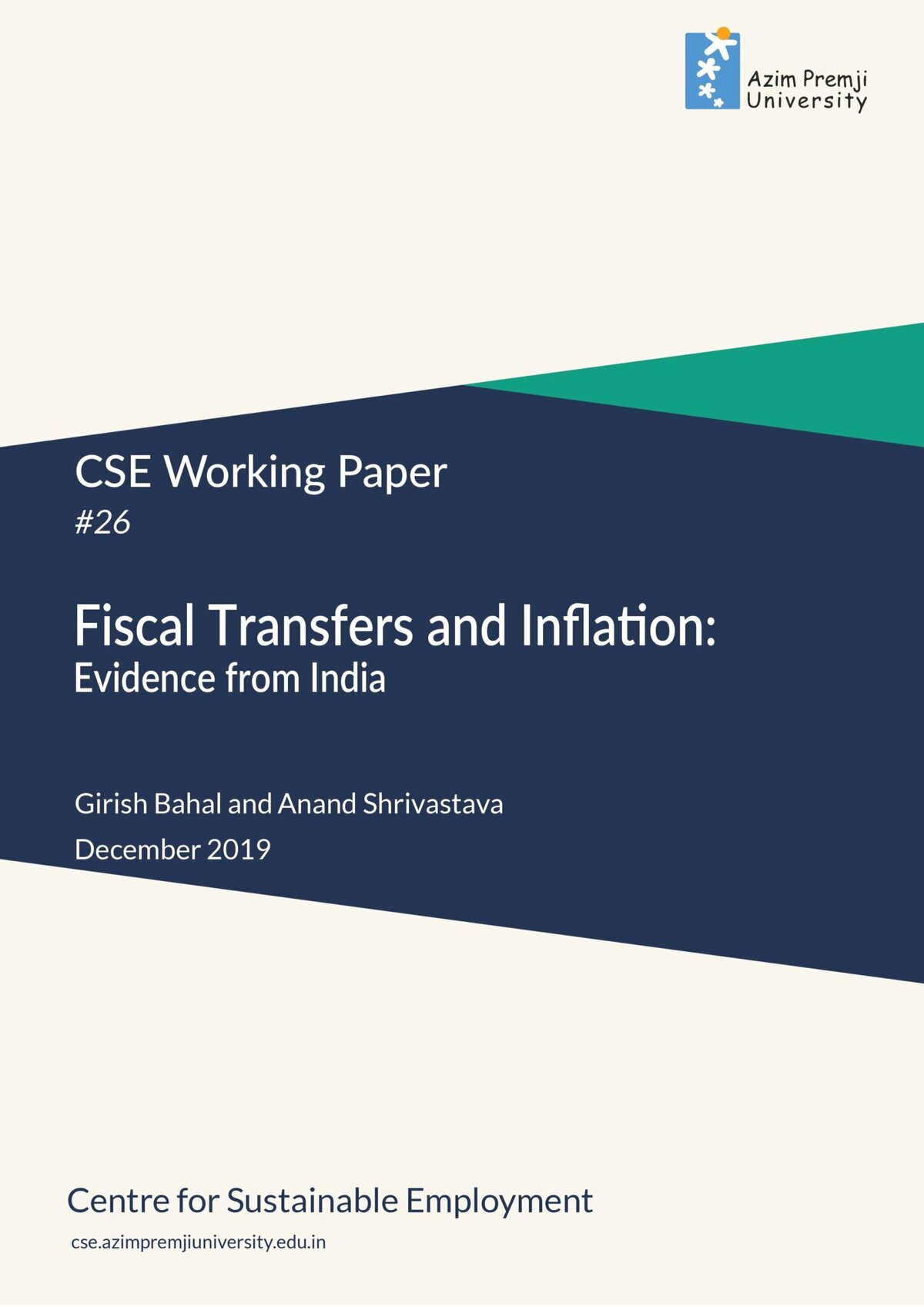 Bahl Shrivastava Fiscal Transfers Inflation December 2019