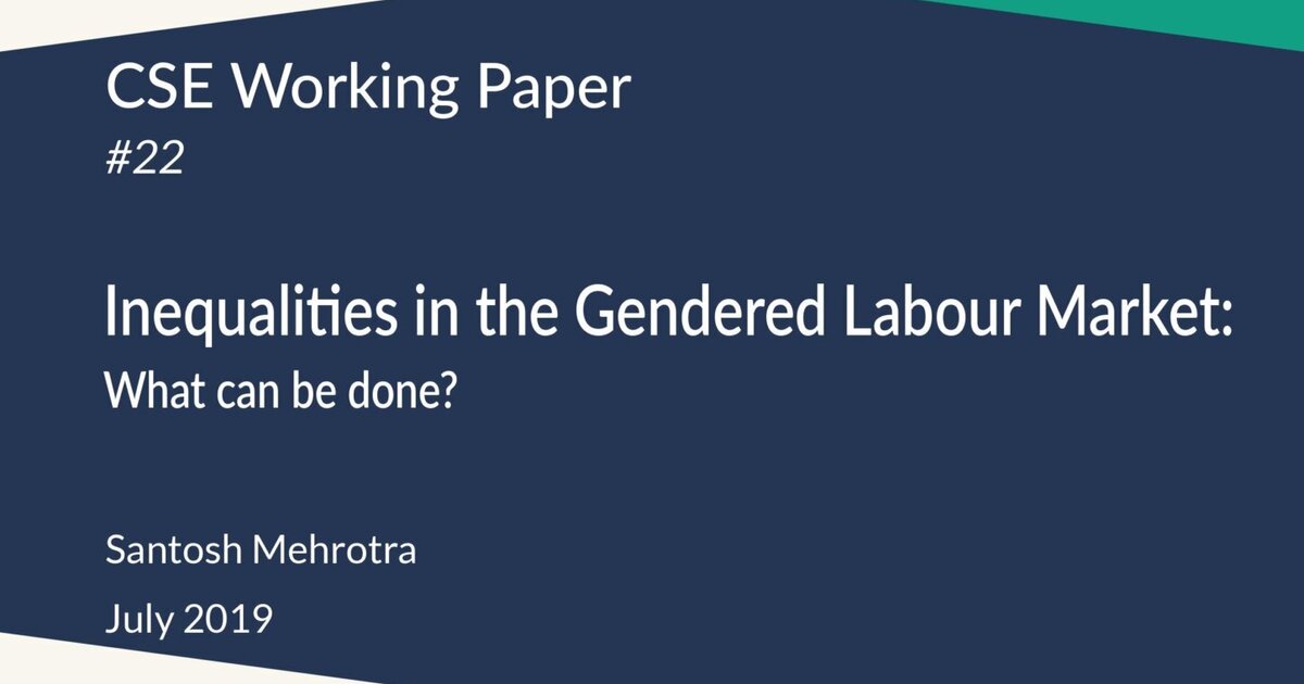 Inequalities in the Gendered Labour Market- What can be Done - Azim ...