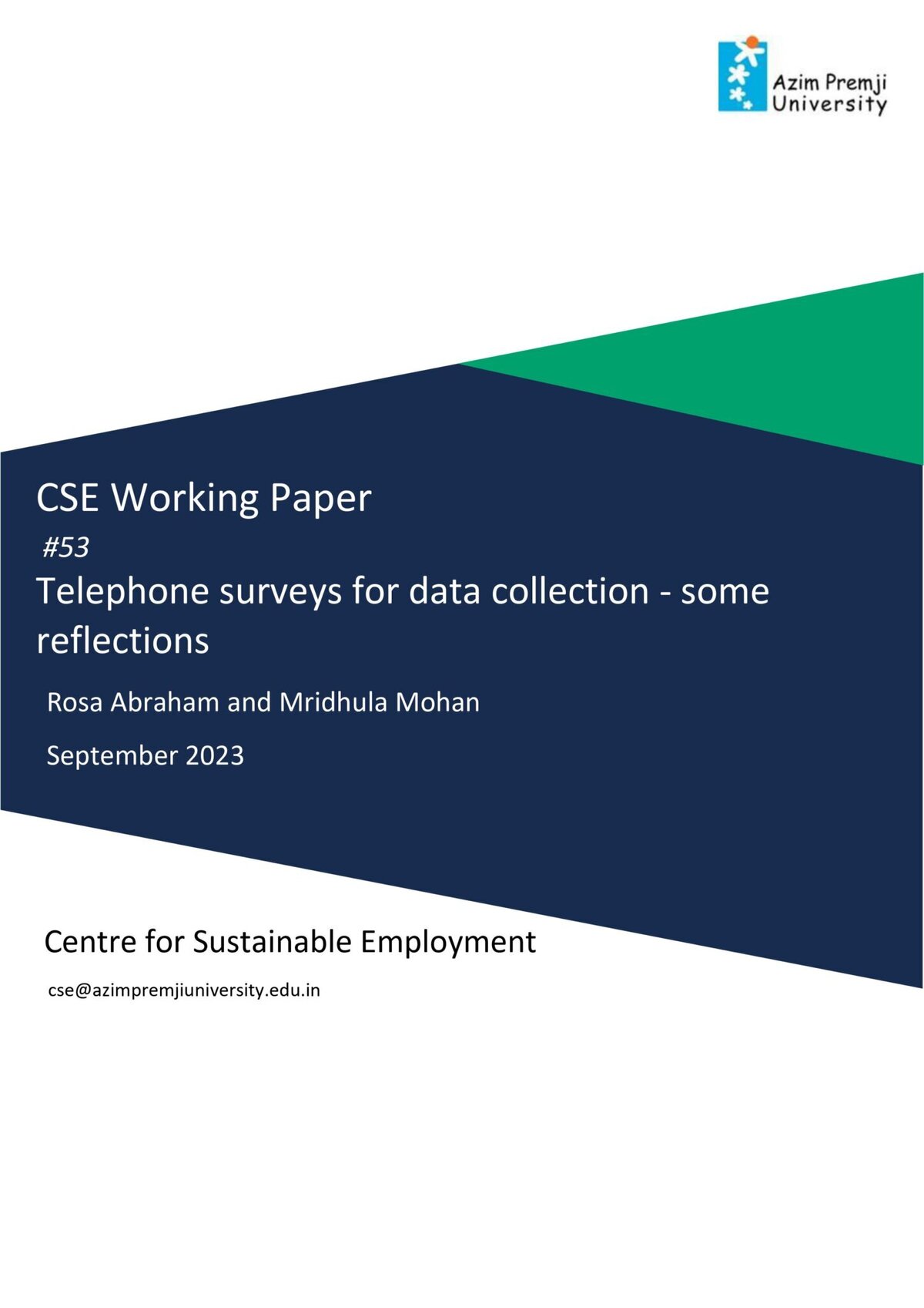 Telephone surveys for data collection some reflections