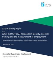 What did they say Respondent identity question framing and the measurement of employment