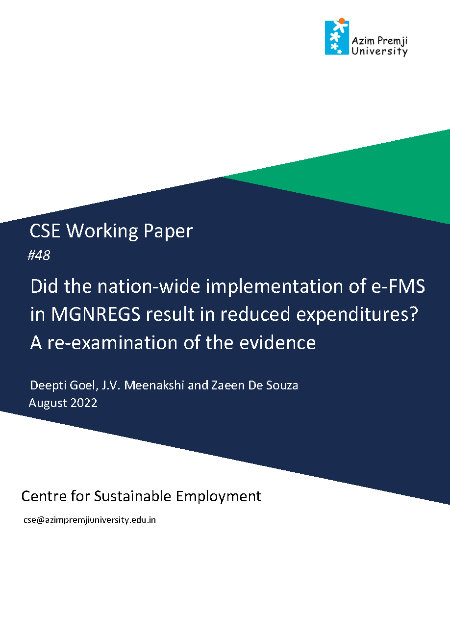 CSE working paper 48 cover page
