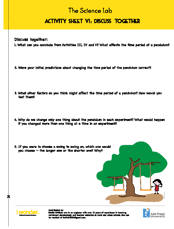 I Wonder Issue 4 May 2020 time for a swing 4th may 2022 activity sheet 6