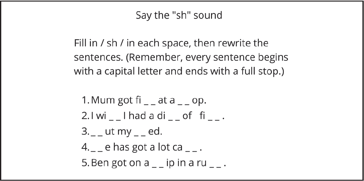 LC issue 12 Dec 2022 use of worksheet for children with dyslexia fig 9